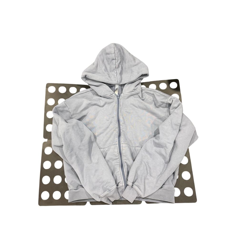 SKIMS French Terry Classic Zip Up Hoodie Steel Blue Small Rare - Picture 2 of 5